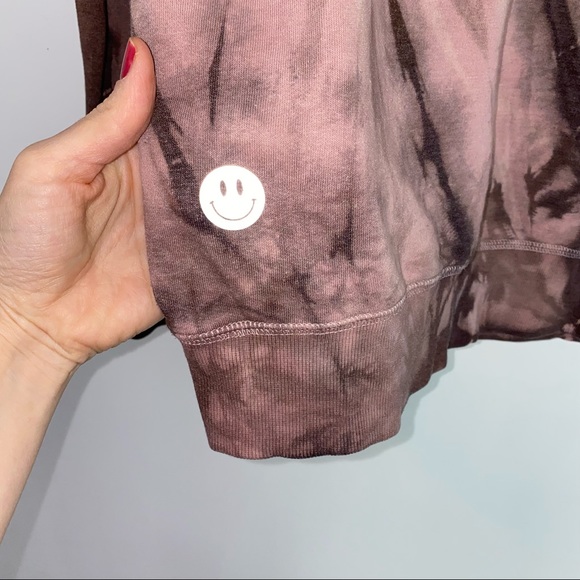 Upcycled Reflective Handmade Tie Dye Pullover Sweatshirt Womens Medium Pink - Picture 9 of 12